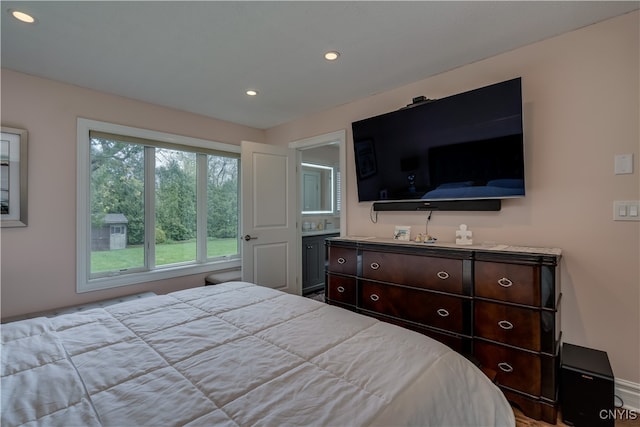 bedroom with ensuite bathroom