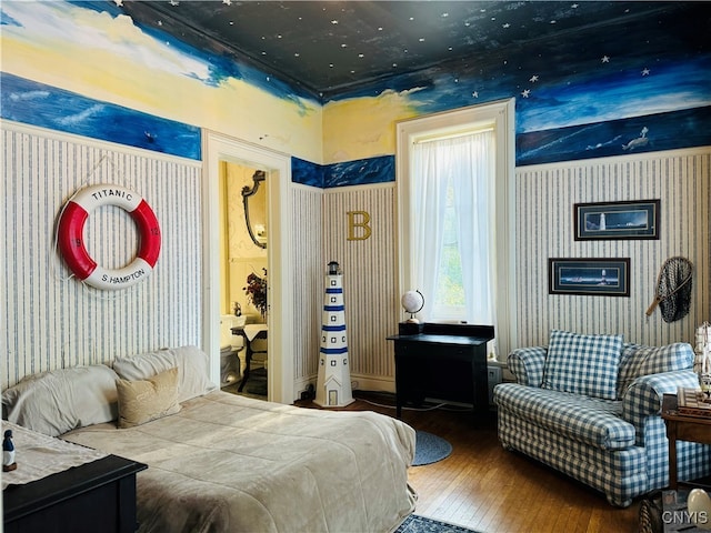 bedroom featuring wood-type flooring