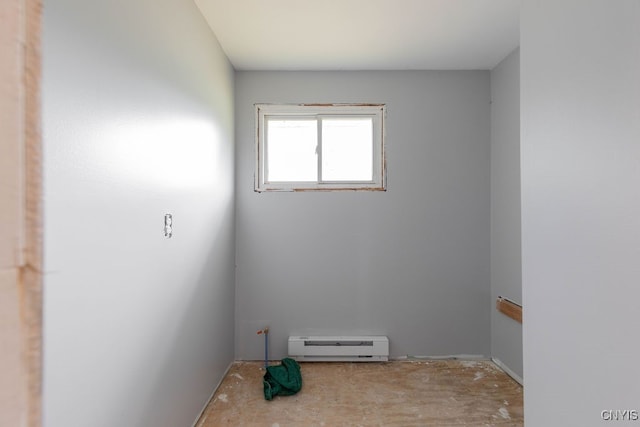 interior space with baseboard heating