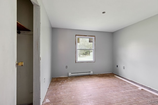 empty room with baseboard heating