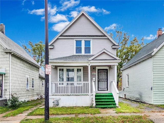 view of front of home with a porch