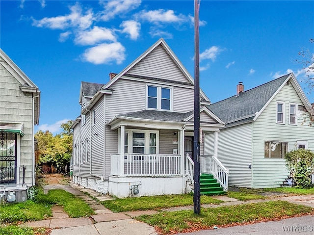 view of front of property with a porch