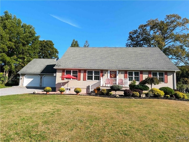 644 Main St, Independence, NY 14897 - view of front of property featuring a garage, a front lawn, and driveway