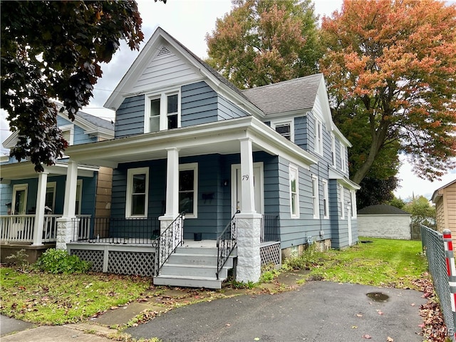 view of front of house with a porch