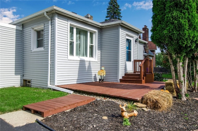 exterior space featuring a deck