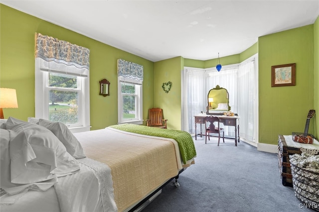 view of carpeted bedroom