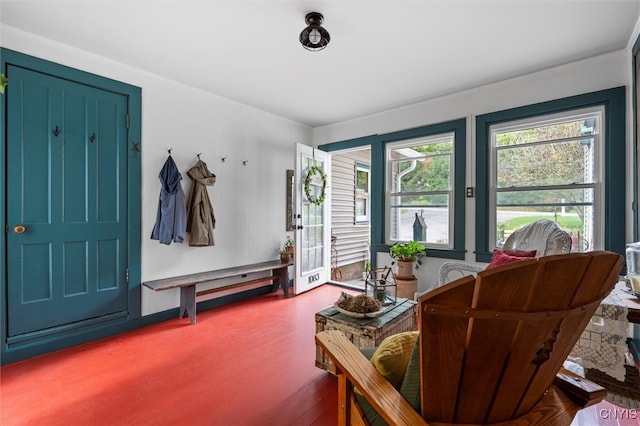 living room featuring wood-type flooring