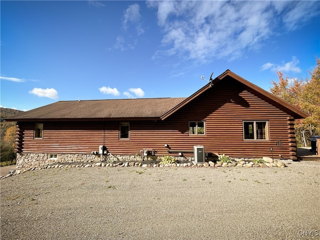 view of home's exterior featuring cooling unit