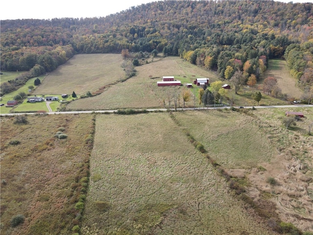 drone / aerial view with a rural view