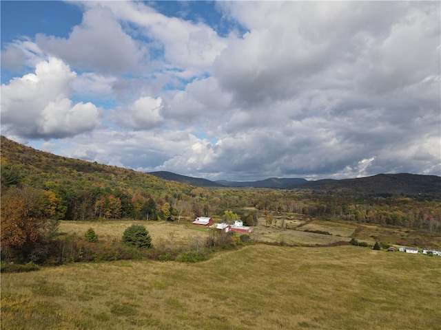 mountain view with a rural view