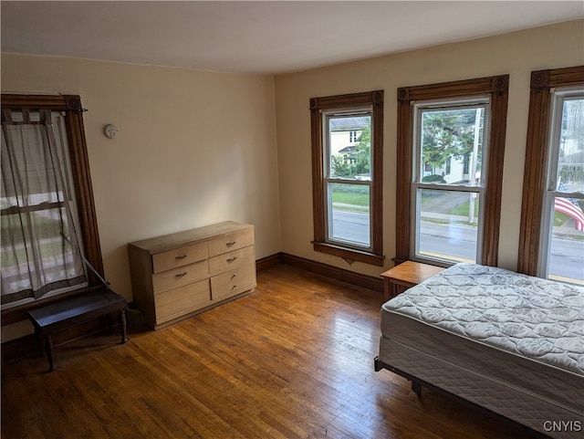 bedroom featuring hardwood / wood-style floors