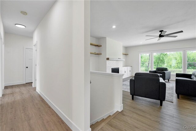 LOT58 Chillingham Way, Lysander, NY 13027 - hall with light wood-type flooring, baseboards, and recessed lighting
