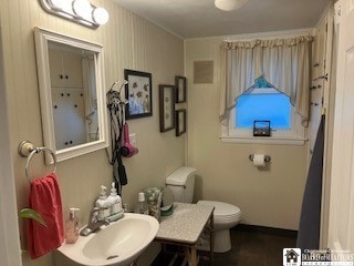 bathroom with sink and toilet