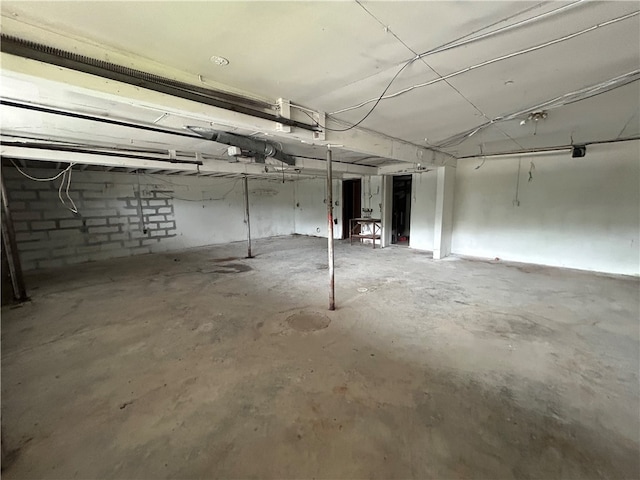 view of basement