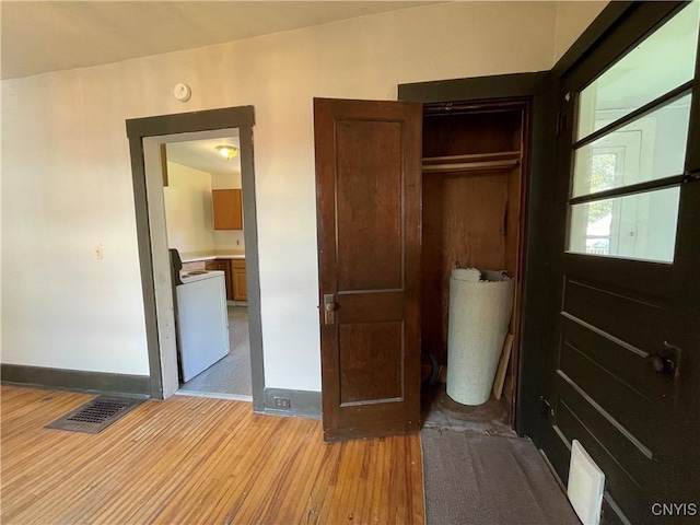 closet with washer / clothes dryer