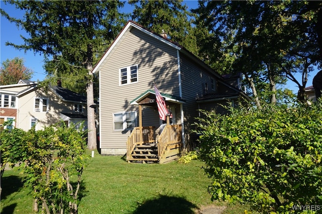 exterior space featuring a lawn