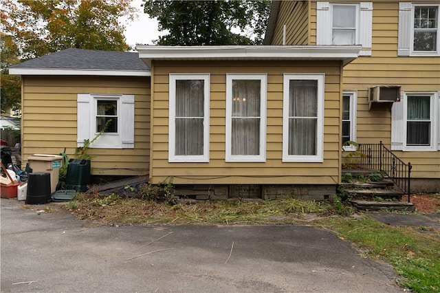 view of home's exterior featuring central AC