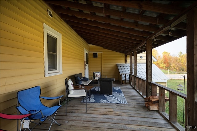 deck featuring an outdoor hangout area