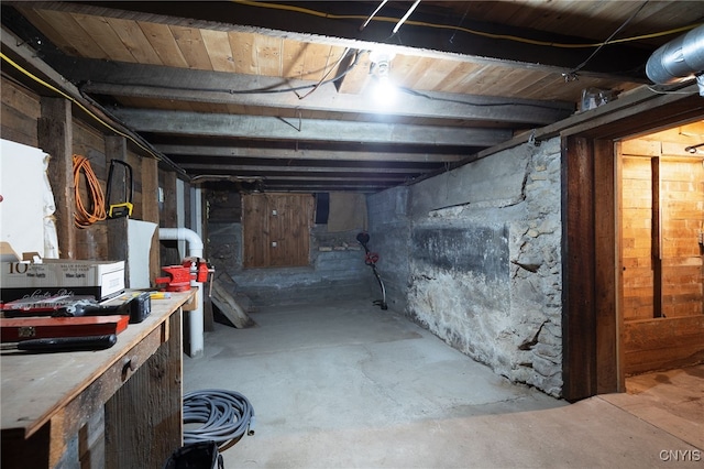 view of basement