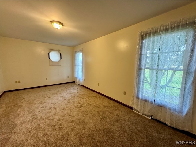 view of carpeted empty room