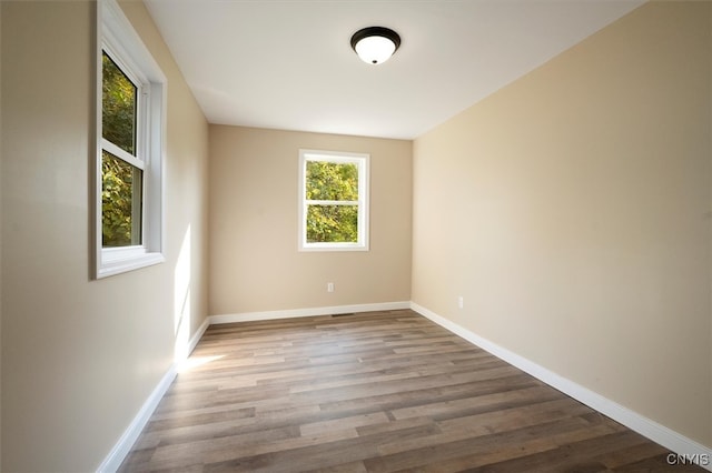 empty room featuring light wood-type flooring