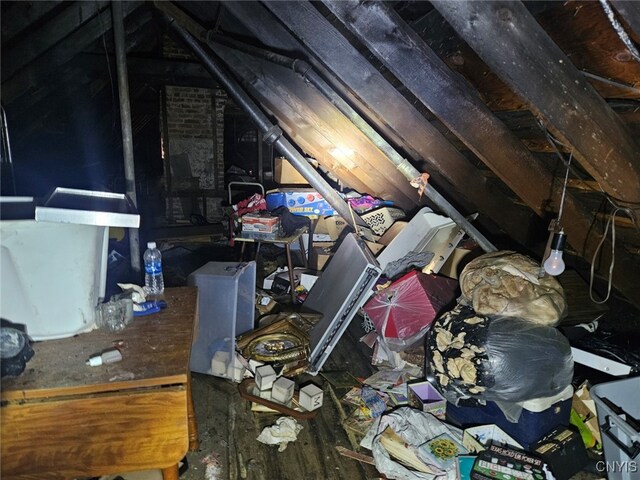 view of attic