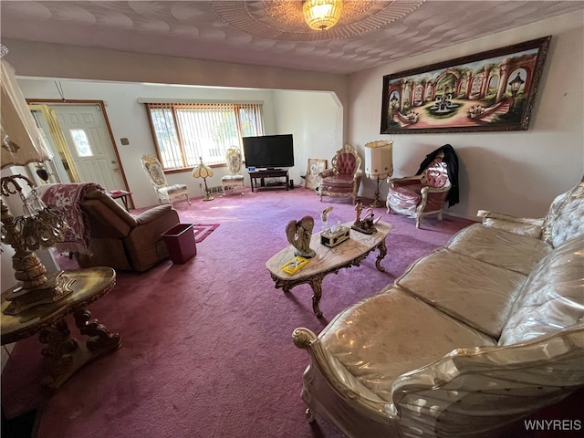 view of carpeted living room