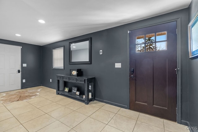 view of tiled entrance foyer