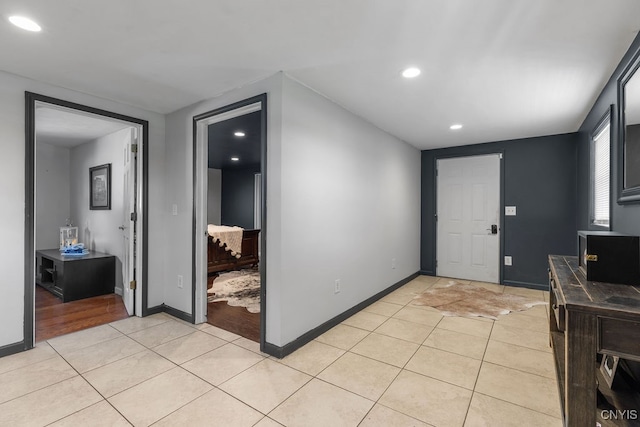 foyer entrance featuring light hardwood / wood-style flooring