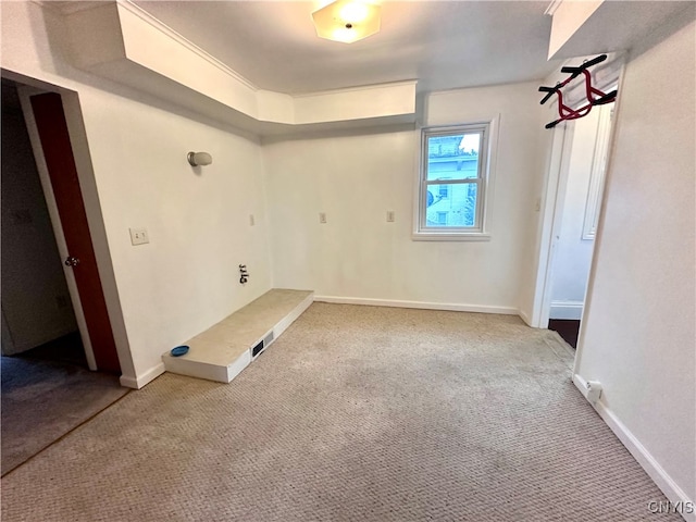 unfurnished room with carpet flooring