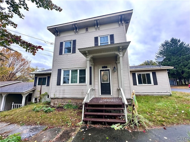 view of italianate home