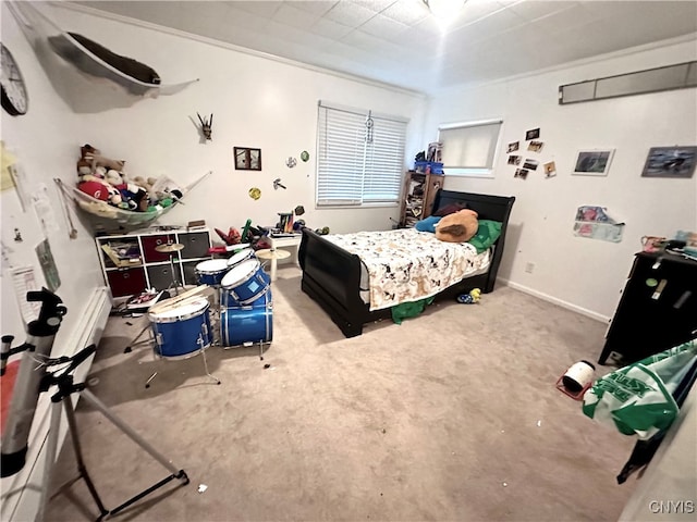 bedroom featuring ornamental molding