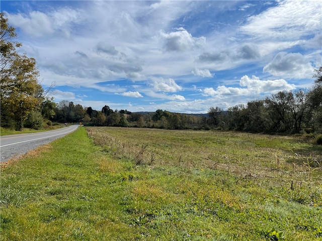 view of street featuring a rural view