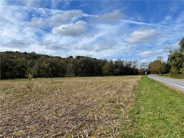 view of street with a rural view