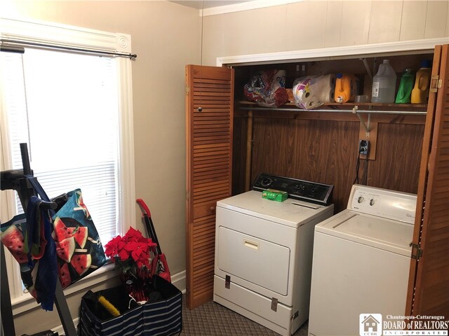 laundry room featuring washer and dryer