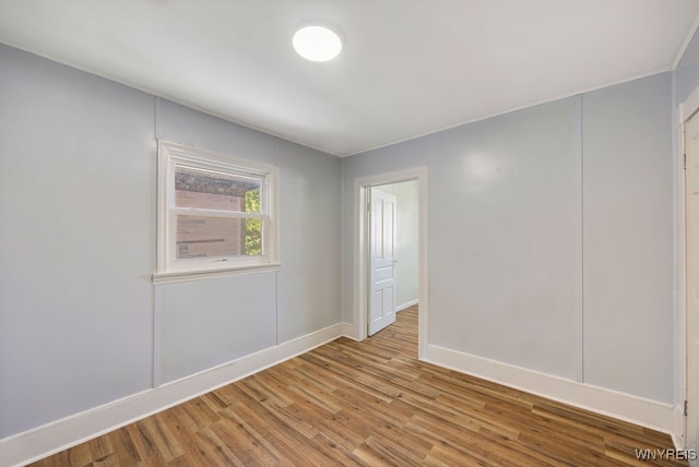 empty room featuring light hardwood / wood-style flooring