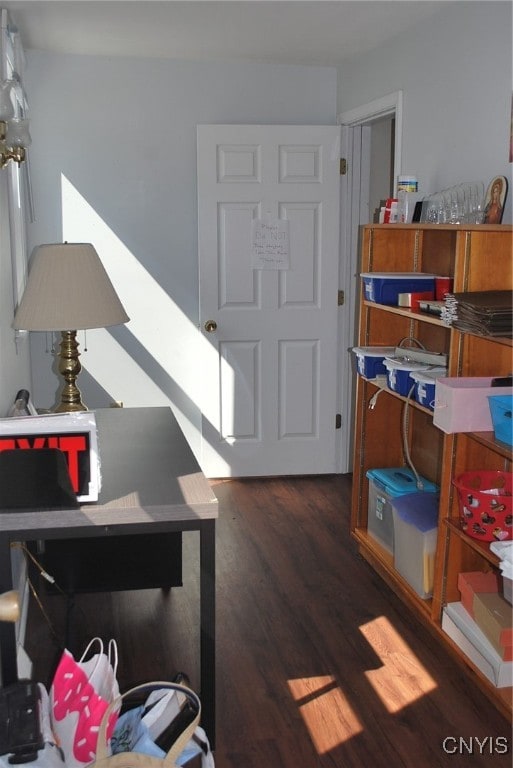 interior space featuring dark hardwood / wood-style floors