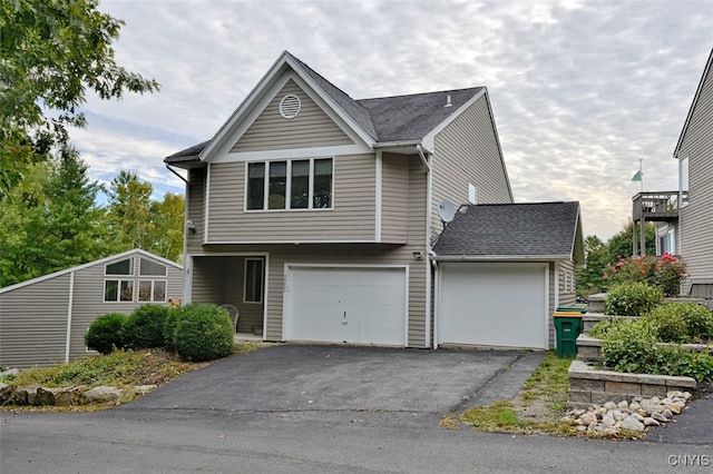 view of front facade with a garage