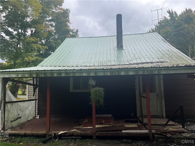 rear view of house with a deck