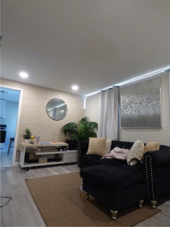 living room featuring hardwood / wood-style floors