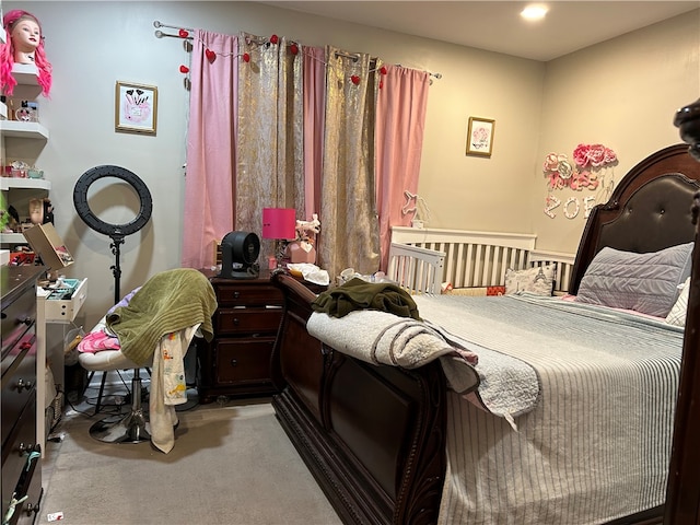 bedroom with carpet floors