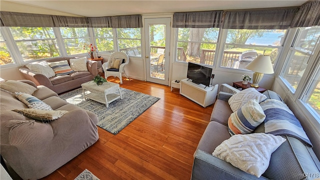 sunroom with plenty of natural light