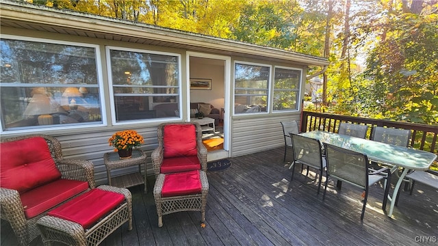 view of wooden terrace