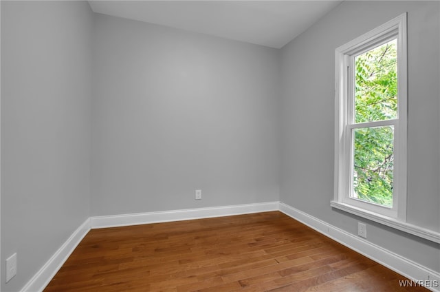 unfurnished room featuring wood-type flooring