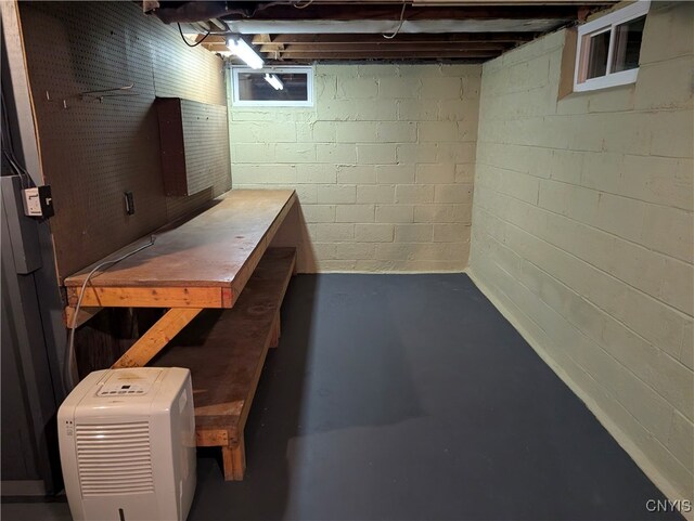 view of basement