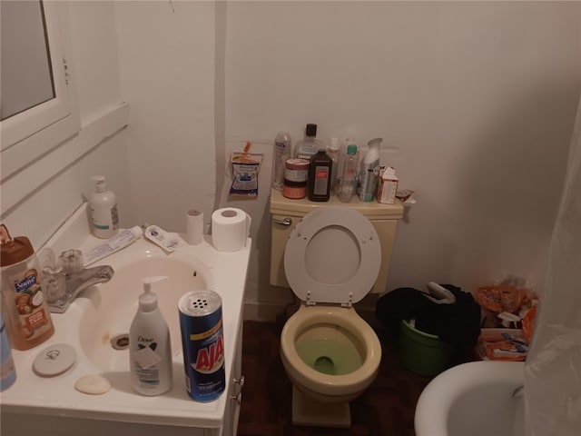 bathroom featuring toilet