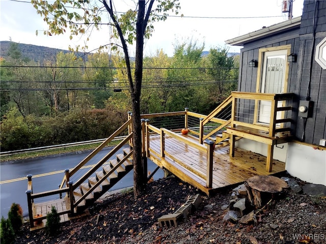 view of wooden terrace