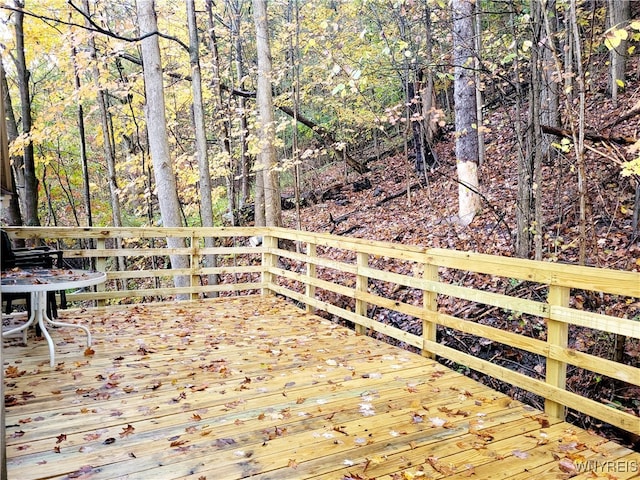 view of wooden terrace