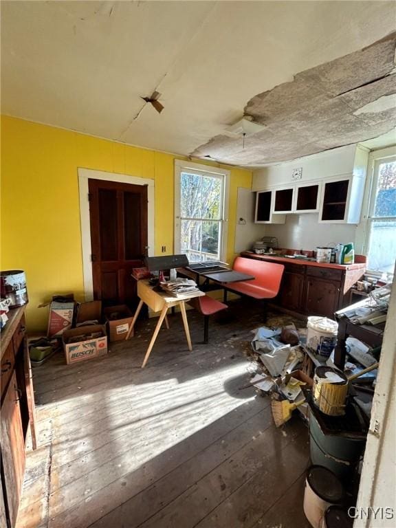 misc room featuring wood-type flooring