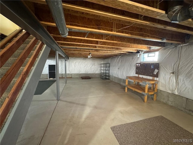 view of basement